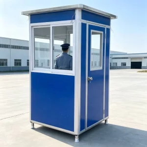 Custom Outdoor Security Guard Booth Portable Prefab Guard House Steel Sentry Box for Factory Parking Lot