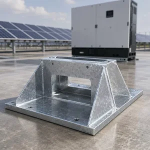 Custom PV Power Station Inverter Mount Base Hot Dip Galvanized C3 C5 Rated Q235 Q345 Q355 Carbon Steel