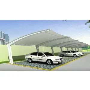 Custom Parking Tent PVDF Architectural Tensile Membrane Structure Car Parking Shed Awning Steel Frame Canopy Tent