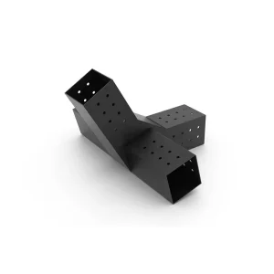 Custom Pergola Brackets Kit 3 Way Right Angle Corner Bracket with Post Base for 4×4” Wood Beams Gazebo Pergola Kit