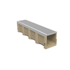 Custom Polymer Concrete Trench Drain With Stainless Steel Grate Cover Outdoor Linear Drainage System for Plaza Courtyard Project