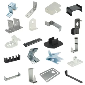 Custom Precision Metal Stamping Blue Zinc Steel Corner Brackets Heavy Duty Sheet Metal Bending Parts Service