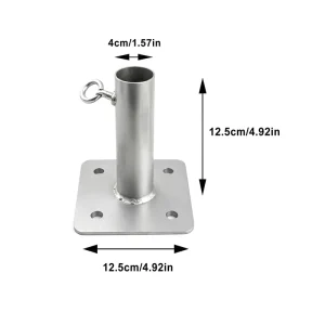 Custom Precision Stainless Steel Metal Fabrication Service OEM ODM Canopy Tent Pipe Connector Fittings with Base Floor Flange