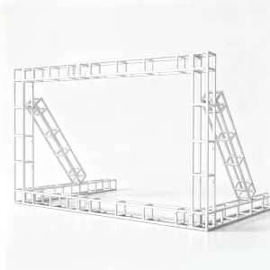 Custom Premium Truss System Bright Surface Wear Resistant Modular Steel Portable Stage Truss for Advertising Display Trade Shows