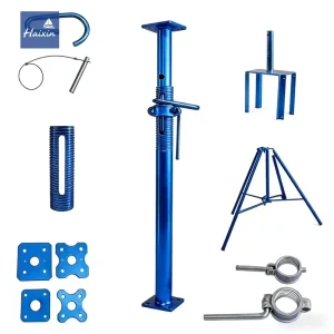 Custom Q235 Galvanized Steel Column for Vertical Shoring Easy Telescopic Adjust