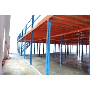 Custom Removable Two Storey Adjustable Heavy Metal Industrial Steel Structure Loft Platform Storage Racks Workshop Corrosion