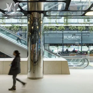 Custom SUS304 Stainless Steel Column Decorative Round Column Seam for Building Hotel Mall Exterior Design for Villa