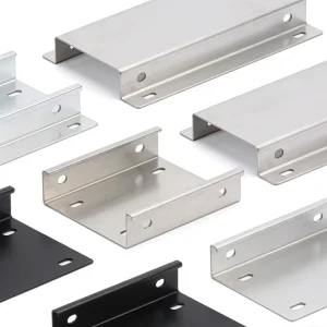 Custom Sheet Metal L U Type Bracket Stainless Steel Black Coated Multi Industry Equipment Mounting Angle Bracket