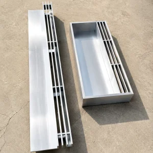 Custom Size 304 316 Stainless Steel Linear Gutter Park Outdoor Bathroom Anti Odor Shower Drainage Linear Floor Drain Cover