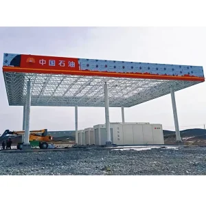 Custom Size Bolt Ball Grid Space Frame for Gas Station Roof Structure Projects