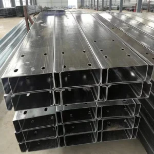 Custom Size C Shaped Purlin Corrosion Resistant Cold Formed Zinc Plated Channel Steel for Roofing Construction and Villa Use