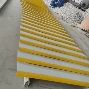 Custom-Size FRP Anti-Slip Stair Tread Cover, Wear-Resistant Fiberglass Step Plate for Mine and Salt Field
