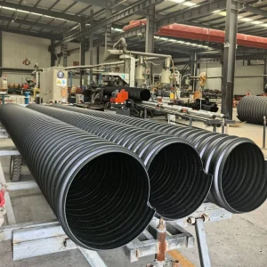 Custom Size Steel Belt Reinforced HDPE Corrugated Pipe SN8 SN12 SN16 for Urban Stormwater Collection Projects