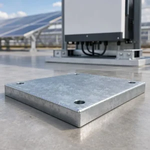 Custom Solar Inverter Anchor Base Plate Hot Dip Galvanized C3 C5 Rated Q235 Q345 Q355 Carbon Steel