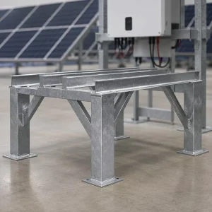Custom Solar Inverter Welded Platform Support Hot Dip Galvanized C3 C5 Rated Q235 Q345 Q355 Carbon Steel ISO 9001 Certified