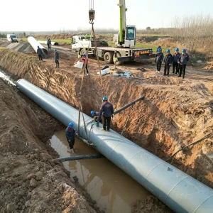 Custom Spiral Coated Steel Tube 3PE Internal & External Coating SSAW for Water Transmission