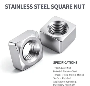 Custom Stainless Steel Carbon Steel square Nuts for Construction Industrial Machinery