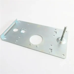 Custom Stamped Steel Zinc Plated Metal Fixing Base Plate With Threaded Bolt for Electrical Equipment