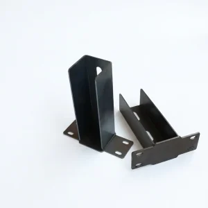 Custom Steel Bracket Welded Mounting Bracket with Base Plate Powder Coated Black Sheet Metal OEM ODM