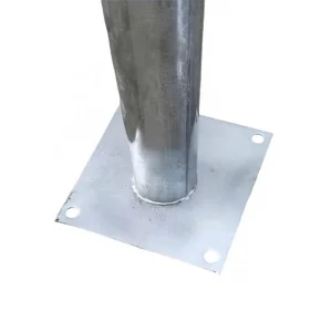 Custom Steel Column Base Plate and Galvanized Square Tube Post Base Plate, Laser-Cut Metal