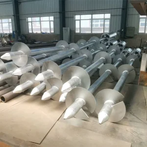 Custom Steel Wind Turbine Foundation Fabrication Service OEM Helical Piles & Anchor Plates According To Drawings