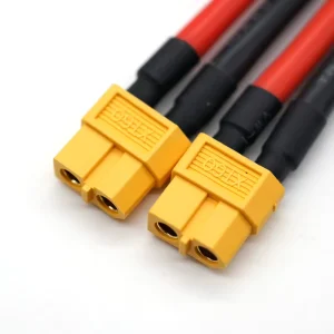 Custom XT60 Male Female Adapter Cable XT60H Plug Connector 2P Pins XT60 Extension Power Cable 30A IP40 Gold-plated Copper Wire
