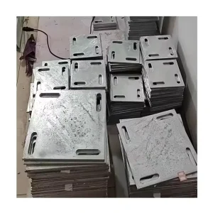 Custom size 250x10mm prefabricated concrete embedded plate Q235 Q355B carbon steel welded base plate used for pipe support
