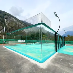 Customizable Factory Padel Tennis Court LED Lights Hot-Dip Galvanized Powder Coated Steel Frame 12mm Tempered Glass PU Backed