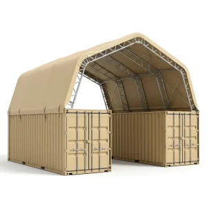 Customizable Large Span Arch Frame Shelter with PVC PVDF Cover Wind Rated 900gsm No Foundation Design for Garden Carport Storage