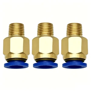 Customizable Pneumatic Quick Connect Fitting 8mm Aluminum Alloy Tube 1/8 BSPT Male Thread Straight Push Connect Air Tightness