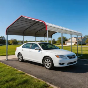 Customizable Prefab Steel Carport Metal Car Shelter Heavy Duty Parking Canopy Garage Shed for Home Car RV Protection