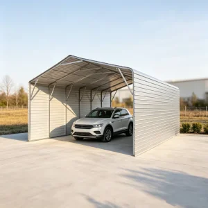 Customizable Steel Frame Carport Modern Outdoor Parking Canopy for Household and Commercial Use