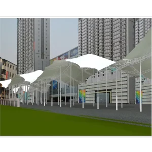 Customization Park Awning Shed Carports Tents with Steel Frame Corridor PVDF Membrane Tensile Structure Canopy