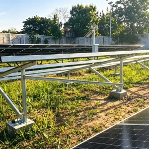 Customized Anti Corrosion Zn Alu Mg Coated Steel Ground Solar Mounting System Solar Panel Structure For Concrete And Flat Ground