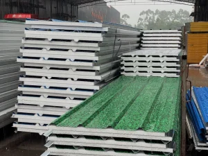 Customized Core Sandwich Roof Panel Multi Ribbed Steel Profile Available in EPS Rock Wool Glass Wool PU