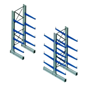 Customized Double Sided Steel Structure Warehouse Cantilever Racking for Rebar Storage Heavy Duty Corrosion Protected Powder