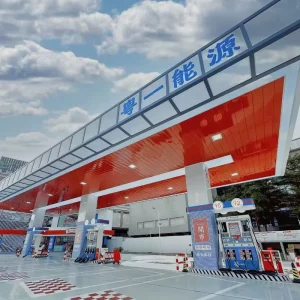 Customized Factory Direct Sale VI Design ACM PMMA Structural Design Gas Station Canopy LED Module Roof