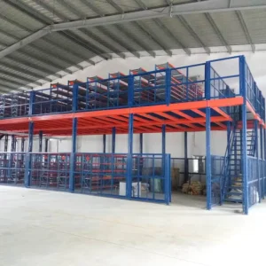 Customized Heavy Duty Corrosion Protected Steel Multi tier Shelving Mezzanine Floor Rack with Steel Grating Flooring