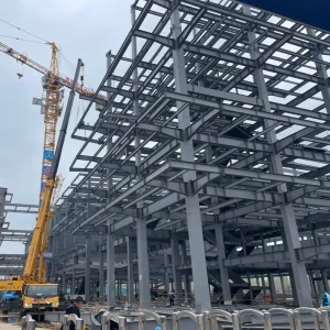 Customized High Strength Steel Structure Workshop Prefabricated Industrial Building 50+ Year Service Life 5 Ton 50 Ton Crane