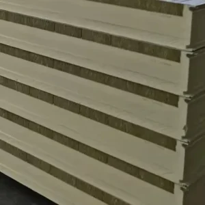 Customized Insulated Rock Wool Sandwich Panel Polyurethane Composite Board