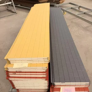 Customized Insulated Sandwich Galvanized Steel Decorative PU Core Modern Exterior Wall for Buildings Warehouses Waterproof