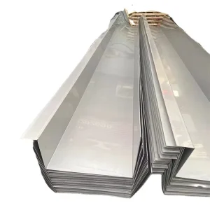 Customized Length 201 Stainless Steel U-Shaped Drainage Ditch Channel Gutter for Roof Decoration and Water Collection