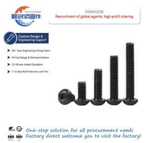 Customized M1.6 M2 M2.5 M3 M4 Button Torx Pan Head Screws Black Metal Finish Carbon Steel Stainless Steel Inch Measurement Bolts