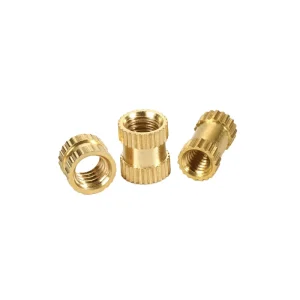 Customized M3 M4 M6 M8 Knurled Metal Brass Threaded Inserts Nut for Plastic