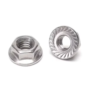 Customized M5 16 Stainless Steel Zinc Plated Left Hand Pinking Automatic Locking Nut Ss304 Din6923 Serrated Spinlock Nuts