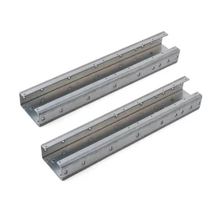 Customized Metal Stamping Parts OEM Galvanized Steel Channel Rail with Holes for Industrial Assembly