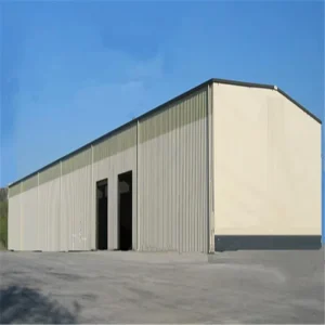 Customized Modern Farmhouse Prefab Steel Structure Warehouse Building with Solid H Shape Steel Beam for Workshop and Storage