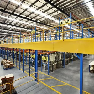 Customized Multi-Level Heavy Duty Steel Mezzanine Inventory Storage Racks with Powder Coated Finish Adjustable Pallet Racking