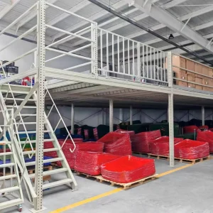 Customized Multi layer Heavy Duty Powder Coated Loft Type Shelves Bulk Storage Shelving Mezzanine Floor Rack for Industrial