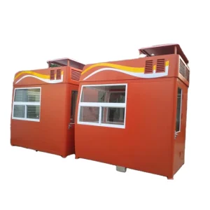 Customized Outdoor Fiberglass Kiosk Movable Guard House Traditional Design Steel Structure Booth Hospital Use